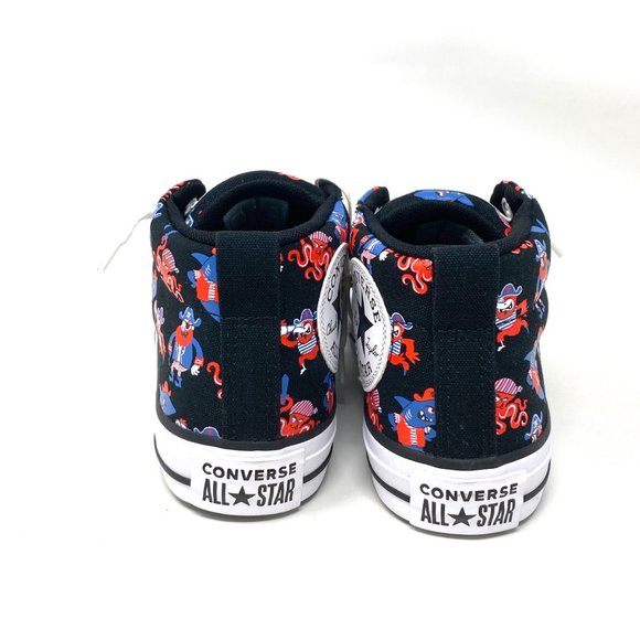 💖MEGA SALE💖Converse Ctas Street Mid Black Marina Shoes Junior Canvas 672732F - Picture 6 of 9